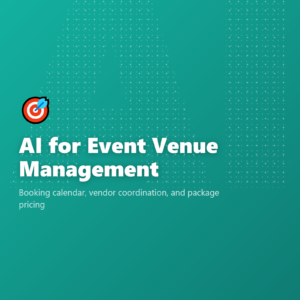 AI for Event Venue Management