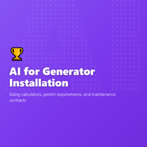 AI for Generator Installation