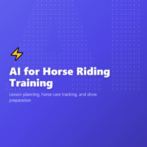 AI for Horse Riding Training