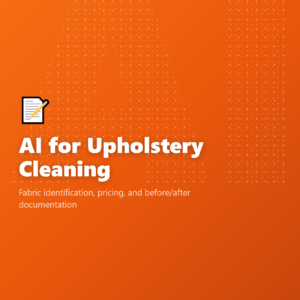 AI for Upholstery Cleaning