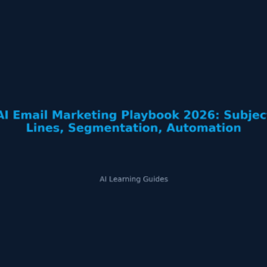 AI Email Marketing Playbook 2026: Subject Lines, Segmentation, Automation