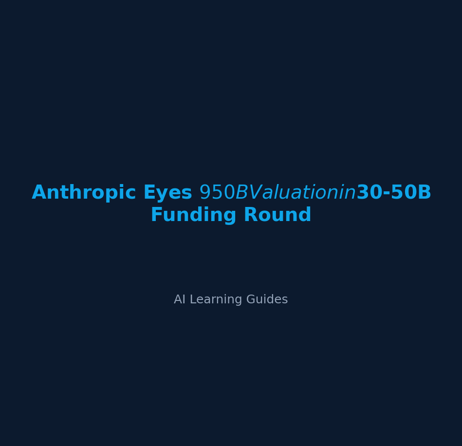 Anthropic Eyes $950B Valuation in $30-50B Funding Round