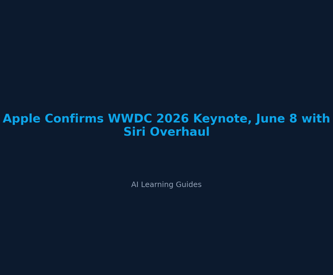 Apple Confirms WWDC 2026 Keynote, June 8 with Siri Overhaul