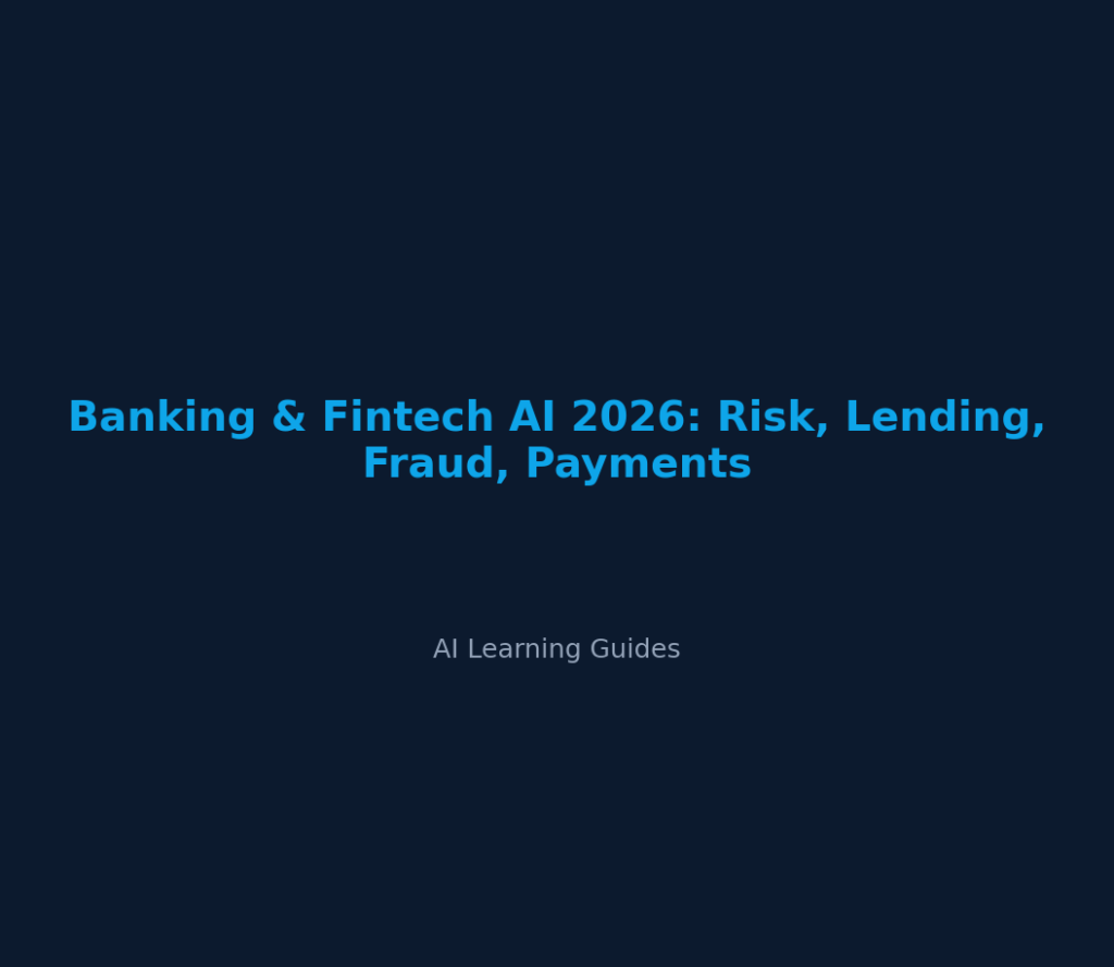 Banking & Fintech AI 2026: Risk, Lending, Fraud, Payments