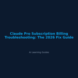 Claude Pro Subscription Billing Troubleshooting: The 2026 Fix Guide