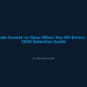 Claude Sonnet vs Opus When You Hit Errors: The 2026 Selection Guide