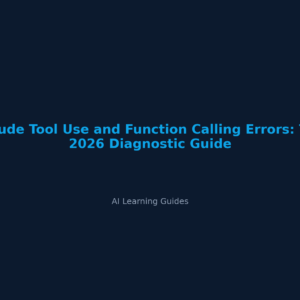 Claude Tool Use and Function Calling Errors: The 2026 Diagnostic Guide