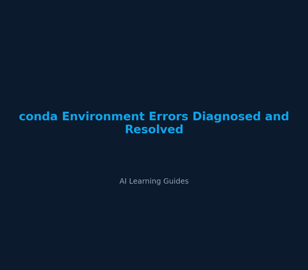 conda Environment Errors Diagnosed and Resolved