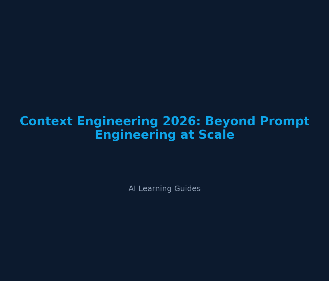 Context Engineering 2026: Beyond Prompt Engineering at Scale