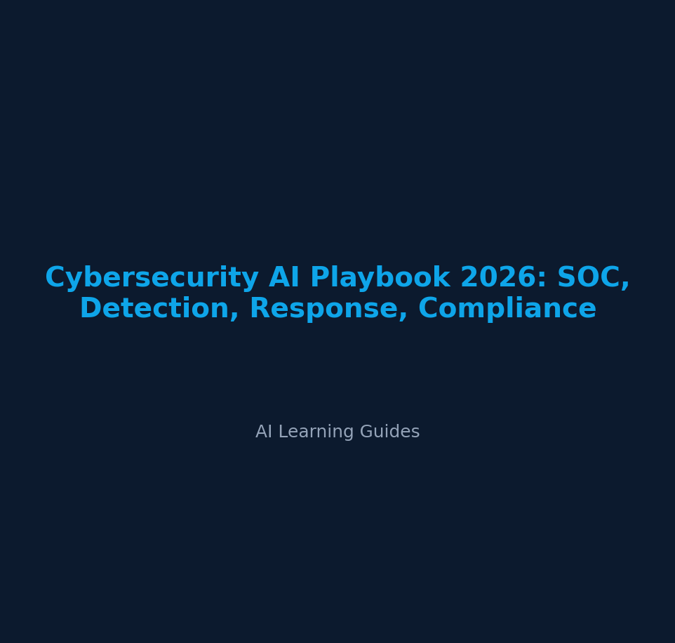 Cybersecurity AI Playbook 2026: SOC, Detection, Response, Compliance