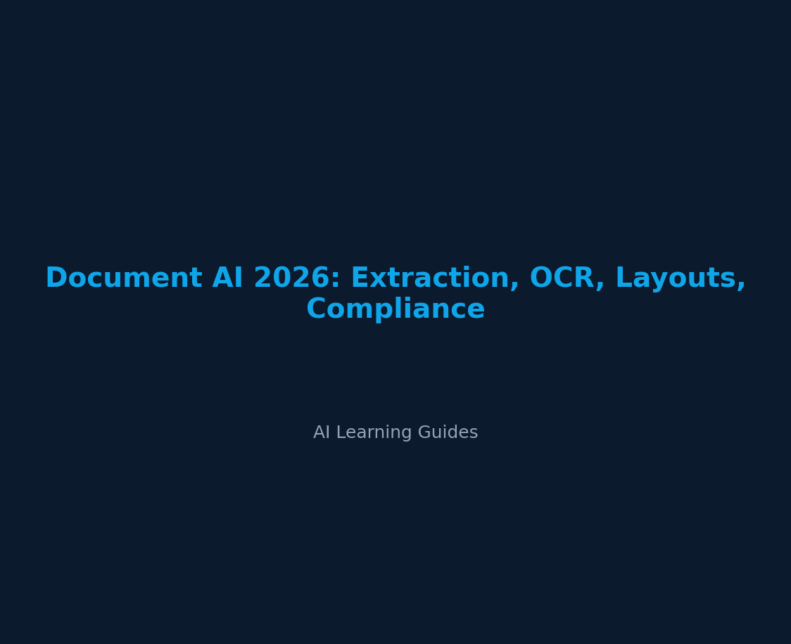 Document AI 2026: Extraction, OCR, Layouts, Compliance