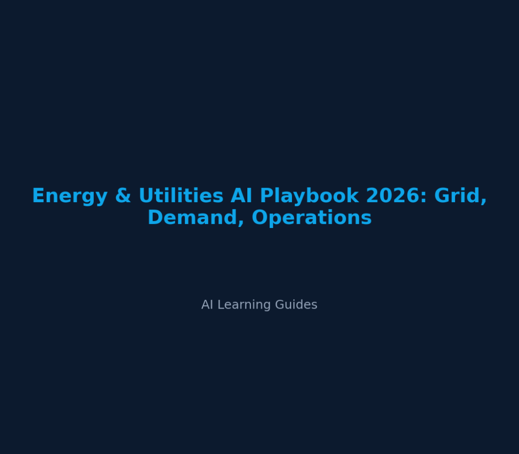 Energy & Utilities AI Playbook 2026: Grid, Demand, Operations
