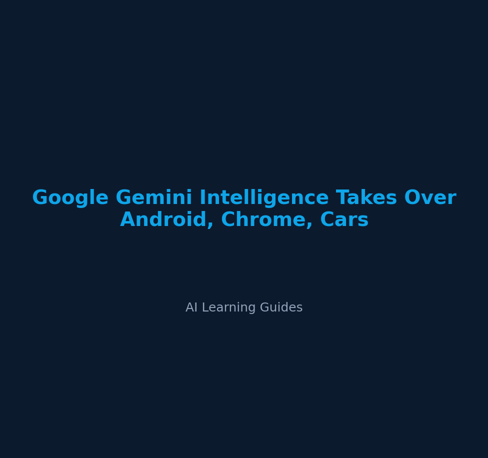 Google Gemini Intelligence Takes Over Android, Chrome, Cars