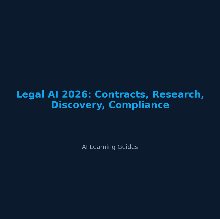Legal AI 2026: Contracts, Research, Discovery, Compliance