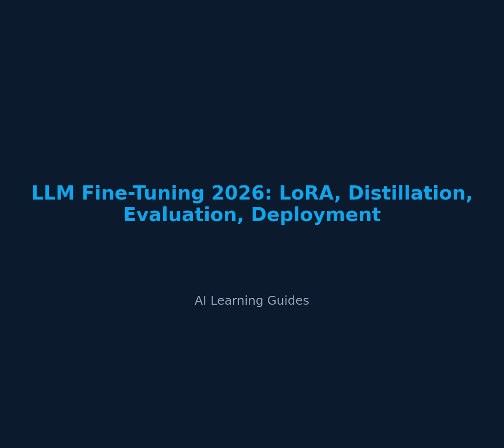 LLM Fine-Tuning 2026: LoRA, Distillation, Evaluation, Deployment