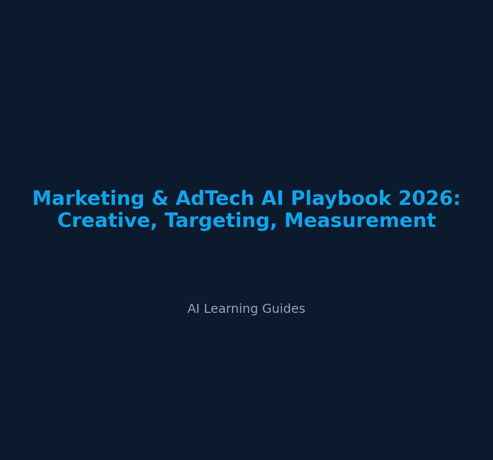 Marketing & AdTech AI Playbook 2026: Creative, Targeting, Measurement