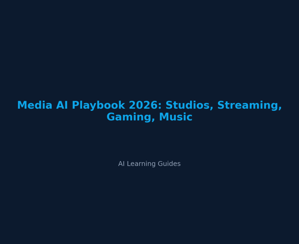 Media AI Playbook 2026: Studios, Streaming, Gaming, Music