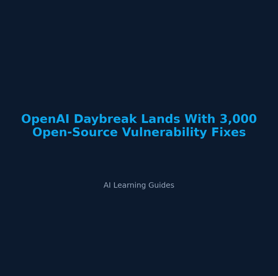 OpenAI Daybreak Lands With 3,000 Open-Source Vulnerability Fixes