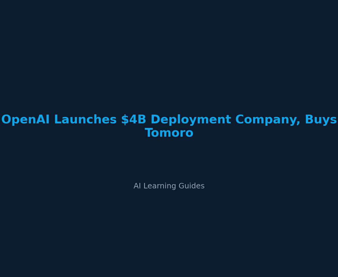 OpenAI Launches $4B Deployment Company, Buys Tomoro
