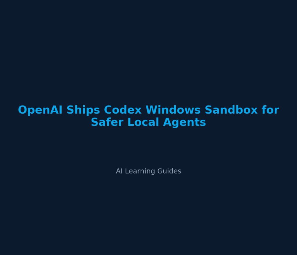 OpenAI Ships Codex Windows Sandbox for Safer Local Agents