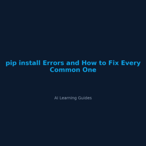 pip install Errors and How to Fix Every Common One