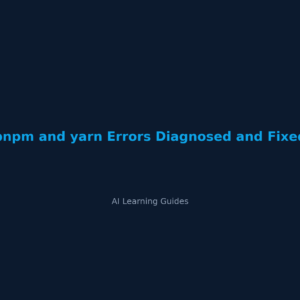 pnpm and yarn Errors Diagnosed and Fixed