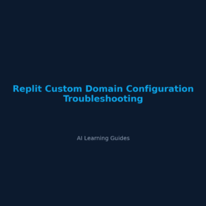 Replit Custom Domain Configuration Troubleshooting