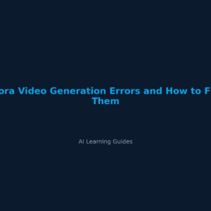 Sora Video Generation Errors and How to Fix Them
