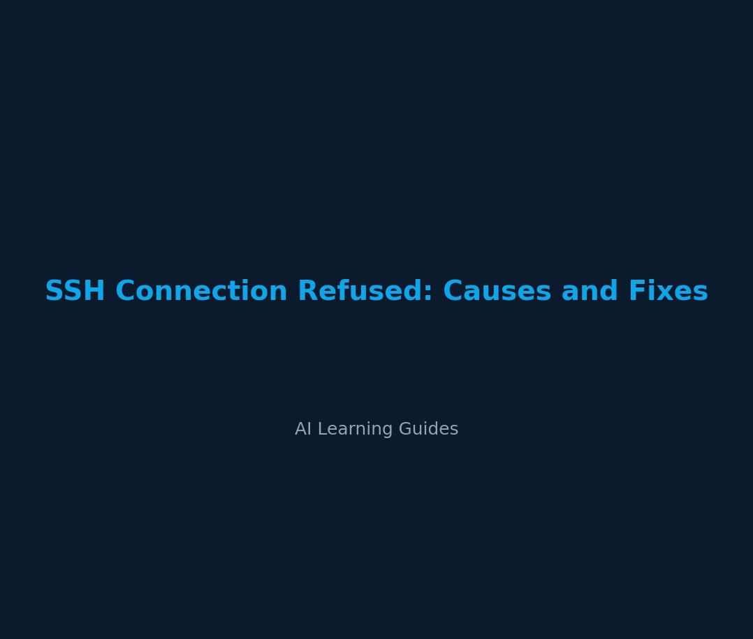 SSH Connection Refused: Causes and Fixes - ailearningguides.com
