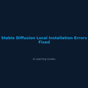 Stable Diffusion Local Installation Errors Fixed