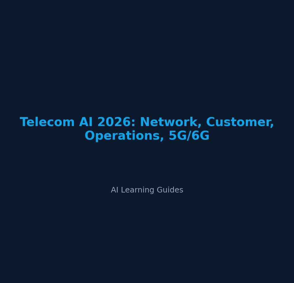 Telecom AI 2026: Network, Customer, Operations, 5G/6G