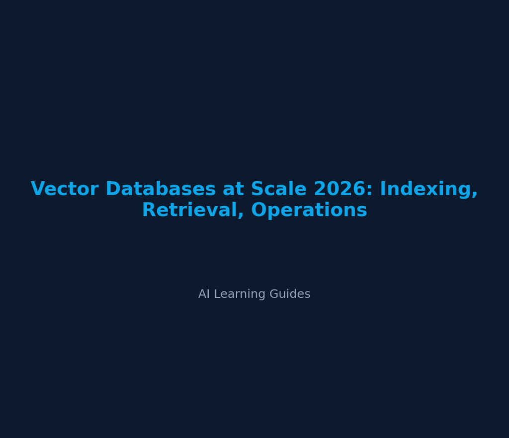 Vector Databases at Scale 2026: Indexing, Retrieval, Operations cover