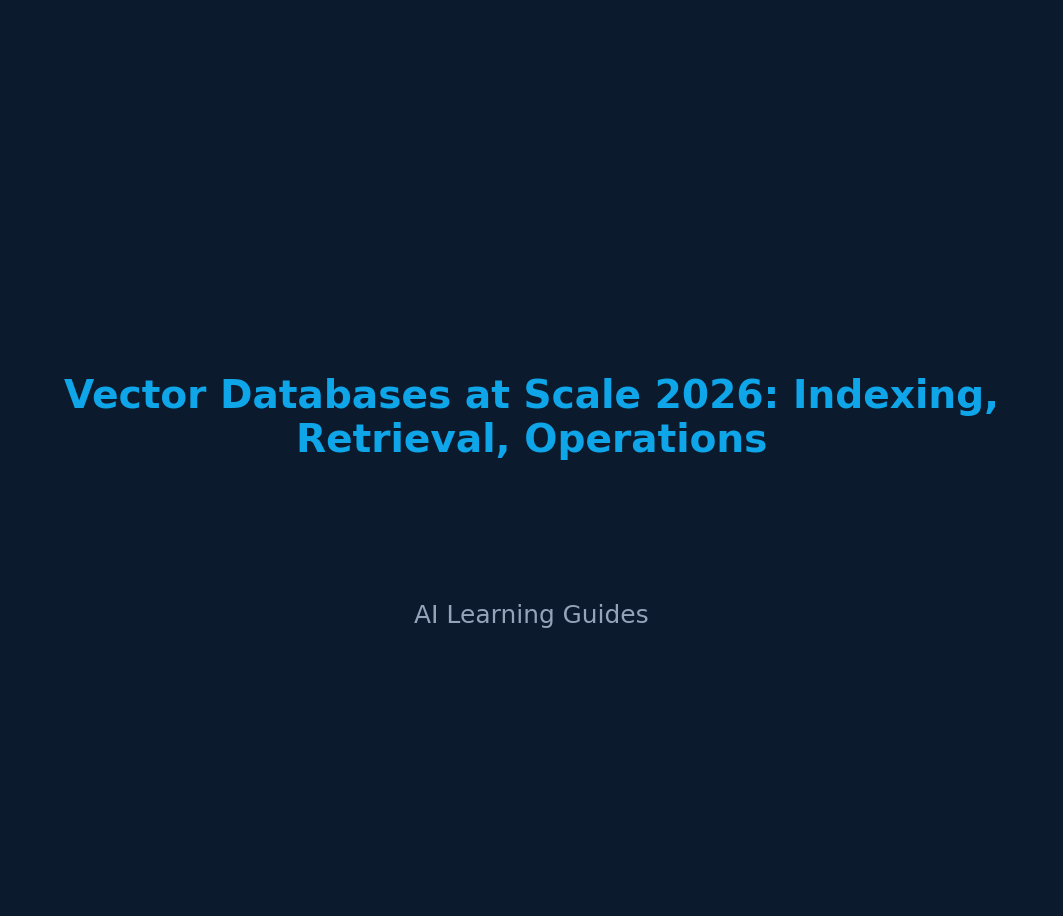 Vector Databases at Scale 2026: Indexing, Retrieval, Operations