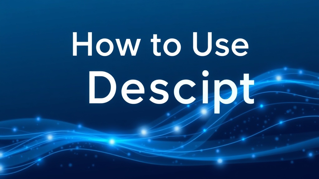 How to Use Descript - ailearningguides.com