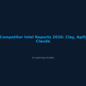 Reportes de Inteligencia Competitiva con IA: Apify, Clay y Claude - ailearningguides.com