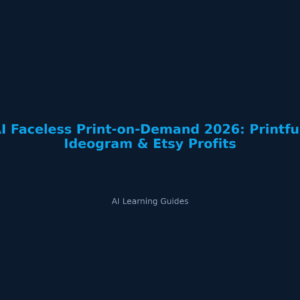 Print-on-Demand con IA 2026: Ideogram, Printful y Etsy sin Mostrar tu Cara - ailearningguides.com
