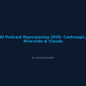 Reutiliza tu Podcast con IA 2026: Castmagic, Riverside y Claude - ailearningguides.com