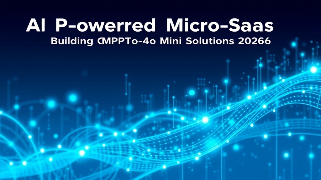 Micro-SaaS con IA 2026: Crea y Monetiza Soluciones con GPT-4o Mini