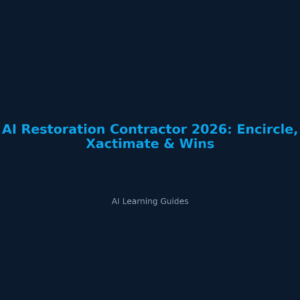 IA para Contratistas de Restauración 2026: Encircle, Xactimate y Más Trabajos - ailearningguides.com