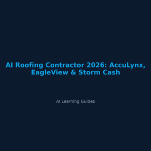 AI Roofing Contractor 2026: AccuLynx, EagleView & Storm Cash - ailearningguides.com