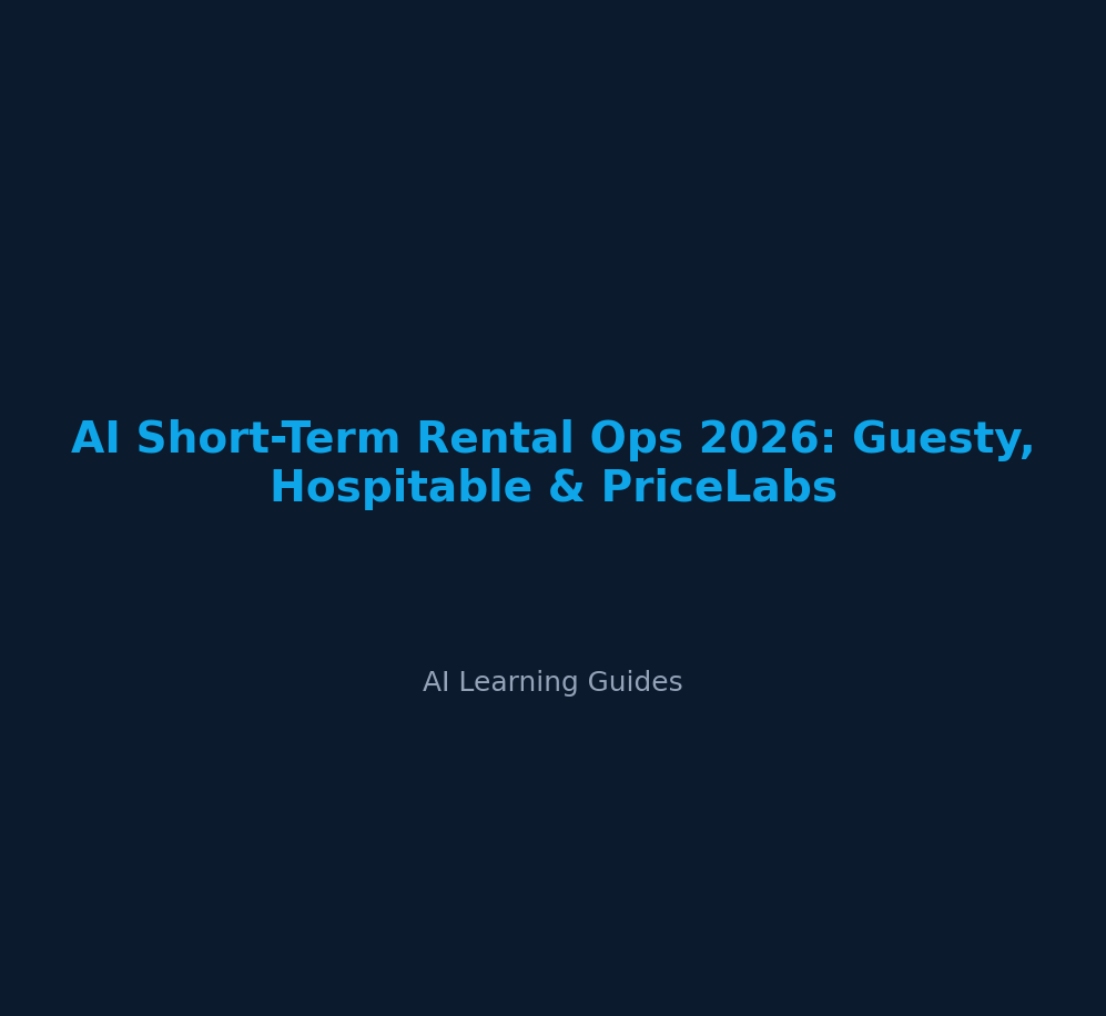 AI Short-Term Rental Ops 2026: Guesty, Hospitable & PriceLabs - ailearningguides.com