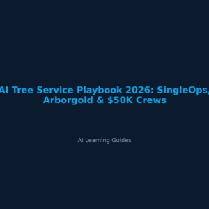 AI Tree Service Playbook 2026: SingleOps, Arborgold & $50K Crews - ailearningguides.com