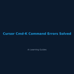 Errores de Cmd-K en Cursor: soluciones para la edición en línea