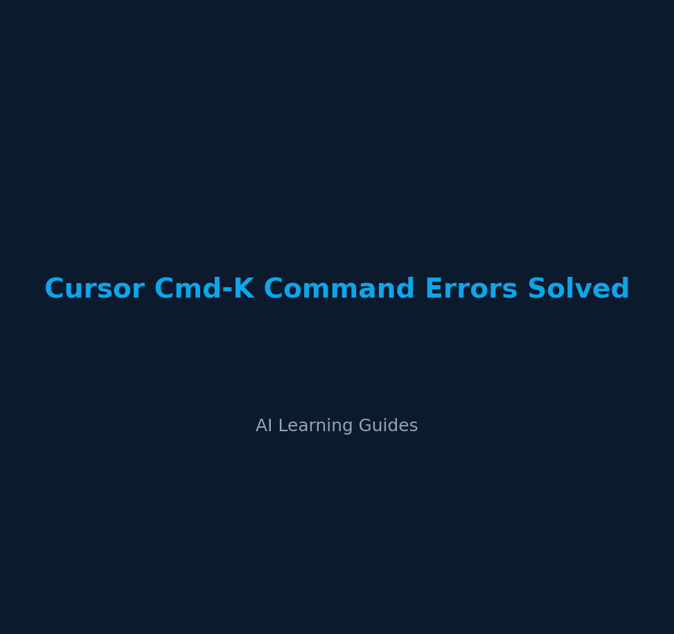 Errores de Cmd-K en Cursor: soluciones para la edición en línea