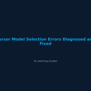 Errores de selección de modelo en Cursor: diagnóstico y solución