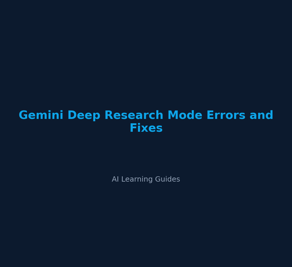 Errores de Gemini Deep Research: diagnóstico y soluciones 2026