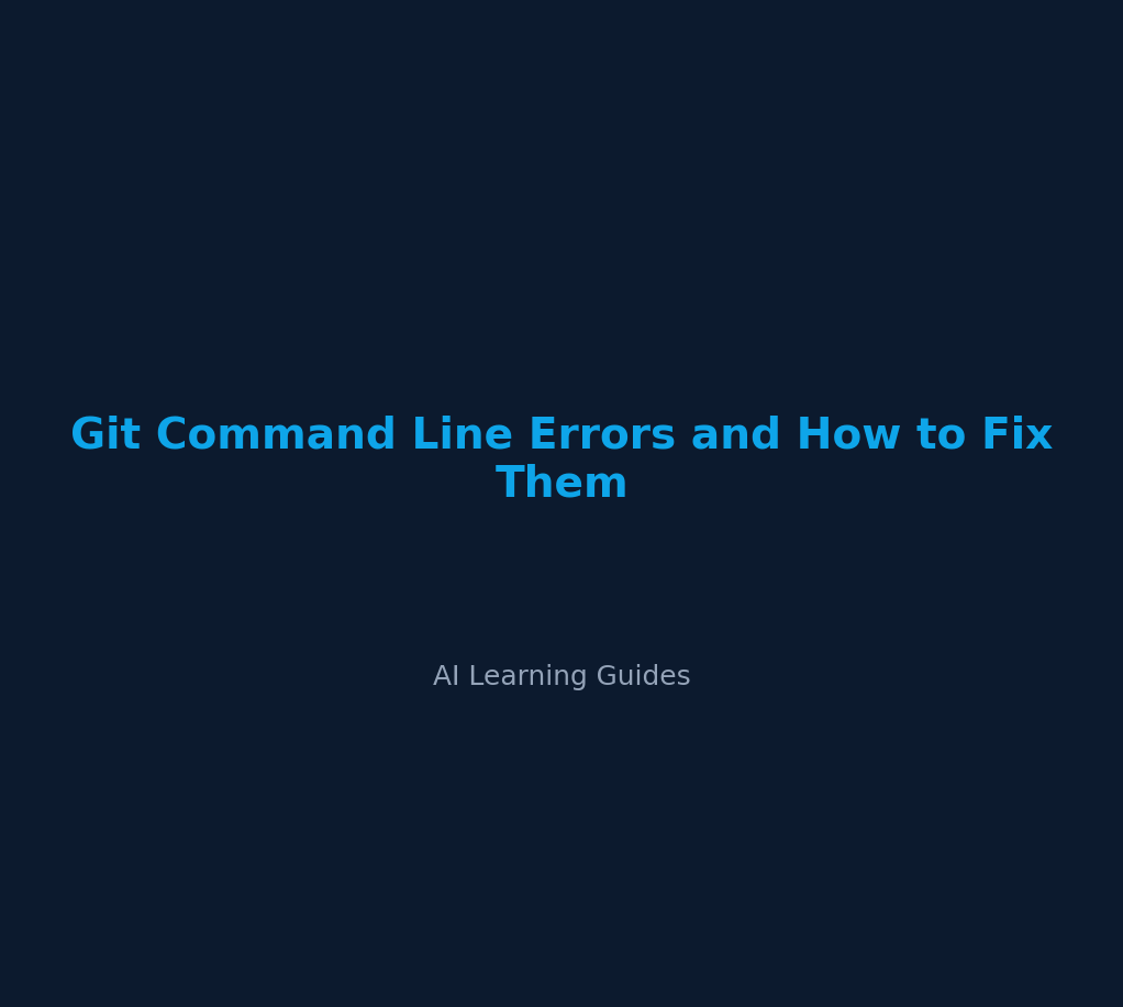 Errores de Git en la terminal: diagnóstico y rescate