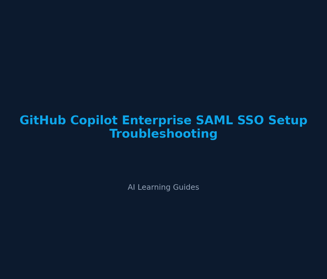 Copilot Enterprise con SAML SSO: solución de problemas