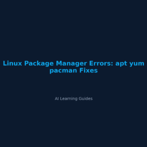 Errores de apt, dnf y pacman: reparación en Linux