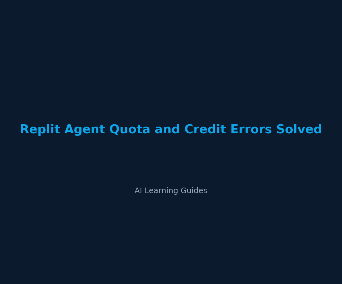 Replit Agent: resuelve errores de créditos y cuota